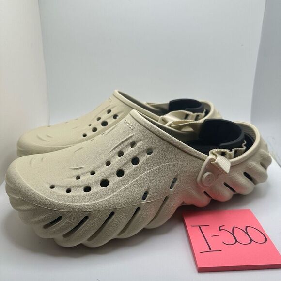 CROCS ECHO CLOG MENS 10 WOMENS 12 BONE WHITE - NEW - Picture 3 of 7
